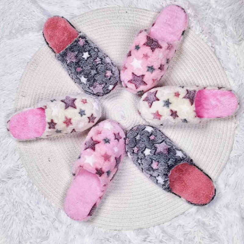 Women Shoes Winter - Five-pointed Stars Women Home Soft Slippers