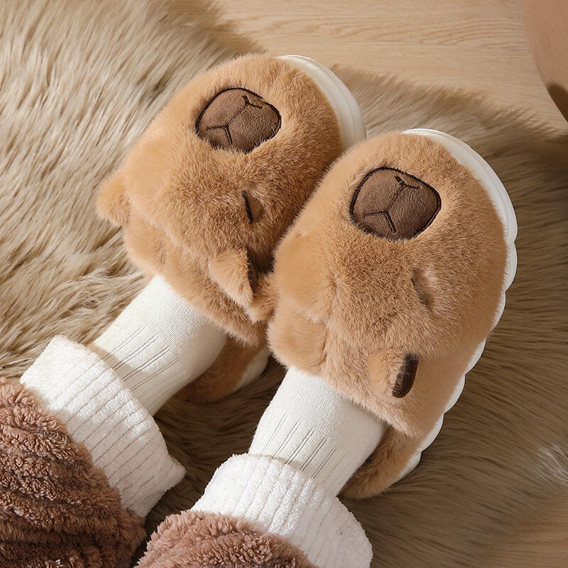 Women Shoes Winter - Cute Cartoon Capybara Cotton Slippers Women