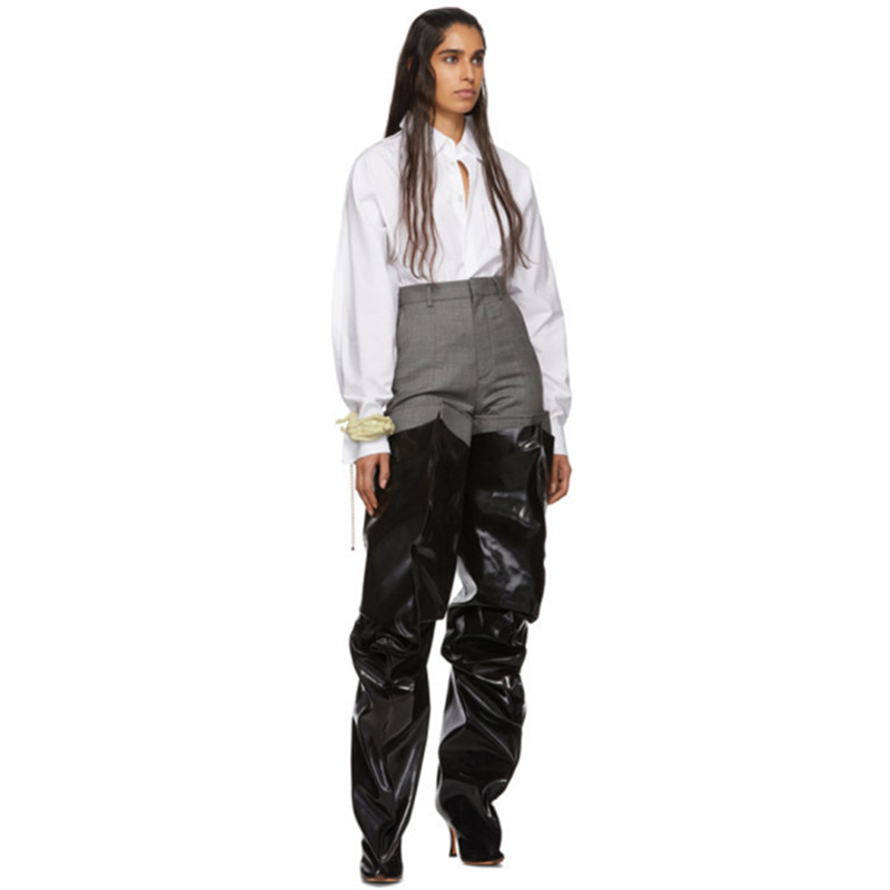 Women Shoes Jeans - Women's Avant-garde Oversized Denim Jeans With