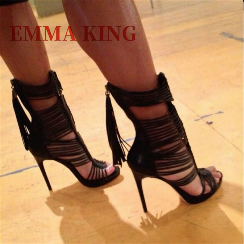 Women Shoes Boots - Women Open Toe Straps Ankle Wrap
