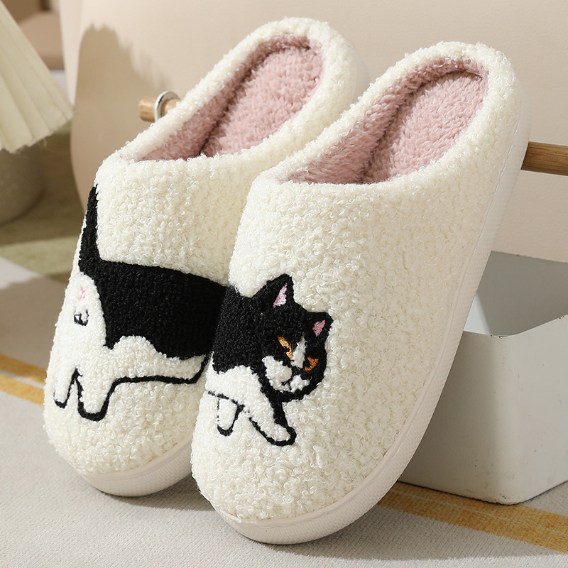 Women Shoes Winter - Winter Plush Cute Dachshund Embroidery Home