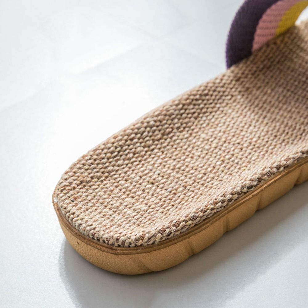 Jelly Sandal Women - Fashion Ethnic Style Linen Cross Slippers