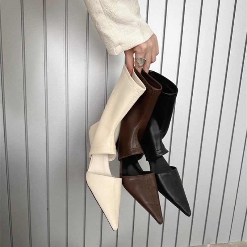 New Black Pointed Hollowed Out – Women Shoes Boots recenzja i cena