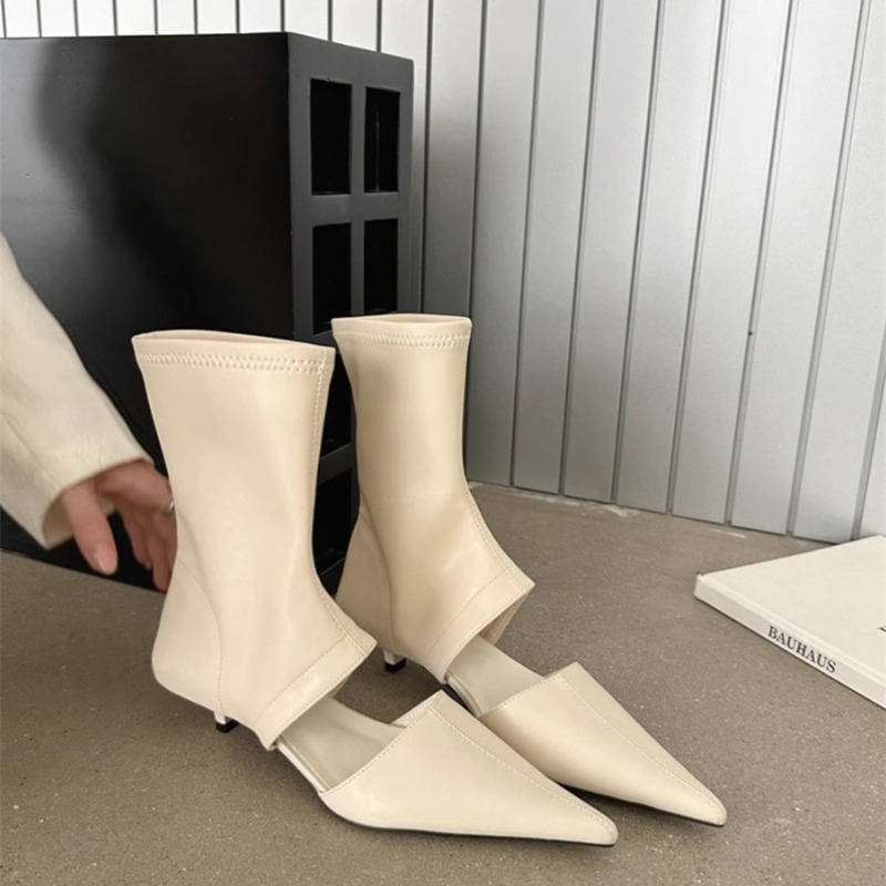 New Black Pointed Hollowed Out – Women Shoes Boots recenzja i cena