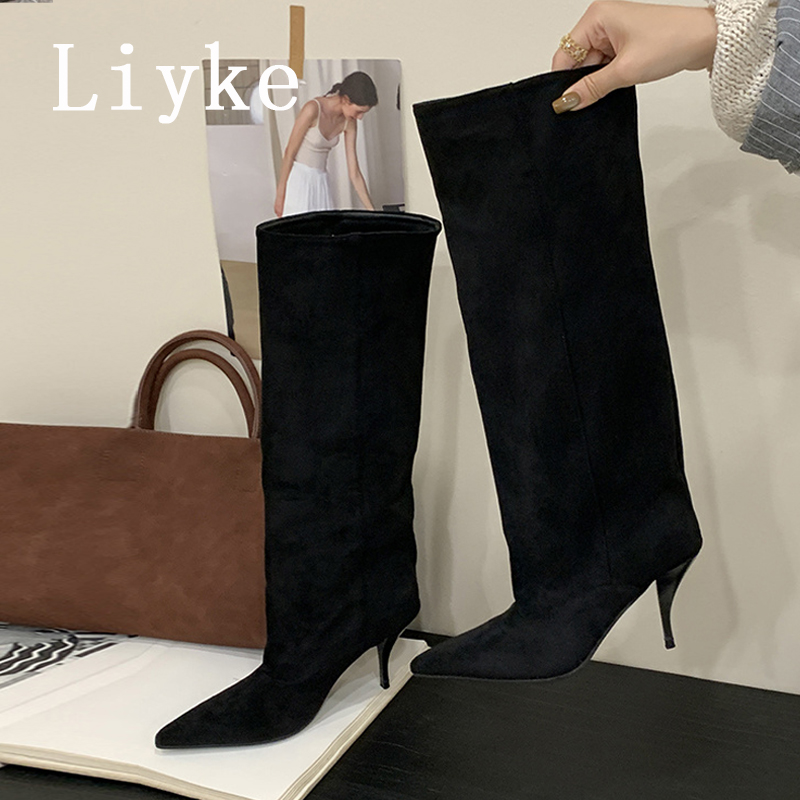Liyke Autumn Winter Thin Kitte – High Knee Heel Boots recenzja i cena