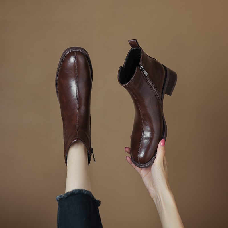 SIMLOVEYO Classic Female Ankle – Block Heel Ankle Boots recenzja i cena