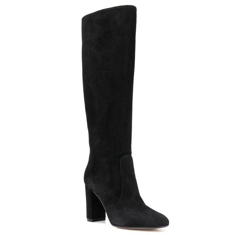 Retro Chunky Heel Long-leg Boo – High Knee Heel Boots recenzja i cena