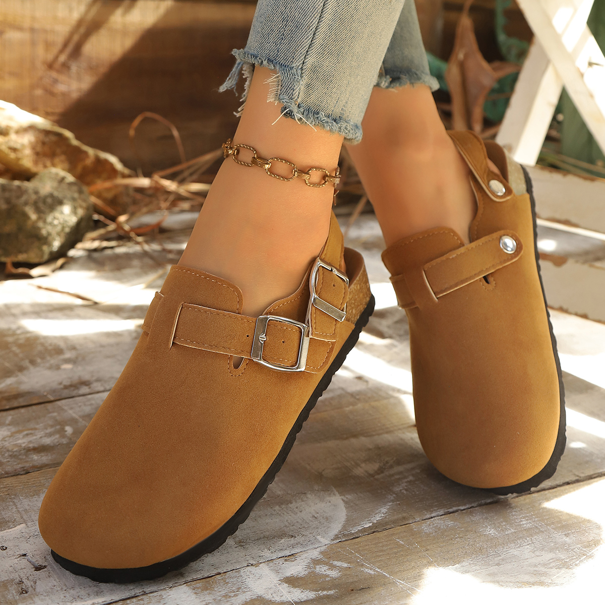 Litfun Suede Women's Clogs wit – Women'S Shoes With Arch Support recenzja i cena