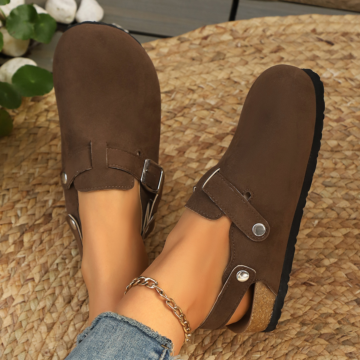 Litfun Suede Women's Clogs wit – Women'S Shoes With Arch Support recenzja i cena