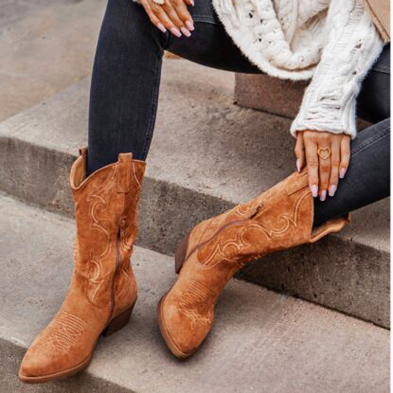 Flat Platform Cowboy Boots Wom – Women Shoes Jeans recenzja i cena