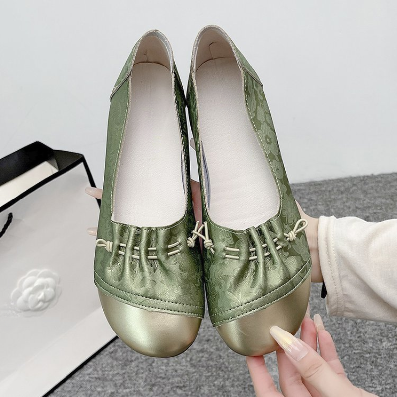 Chinese Style Color Block Slip – Shoes For Women Flats recenzja i cena