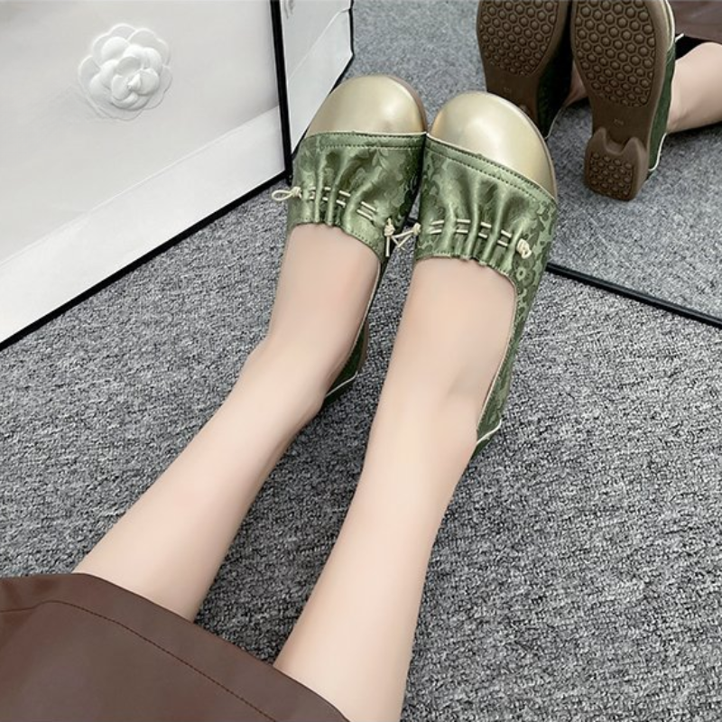 Chinese Style Color Block Slip – Shoes For Women Flats recenzja i cena