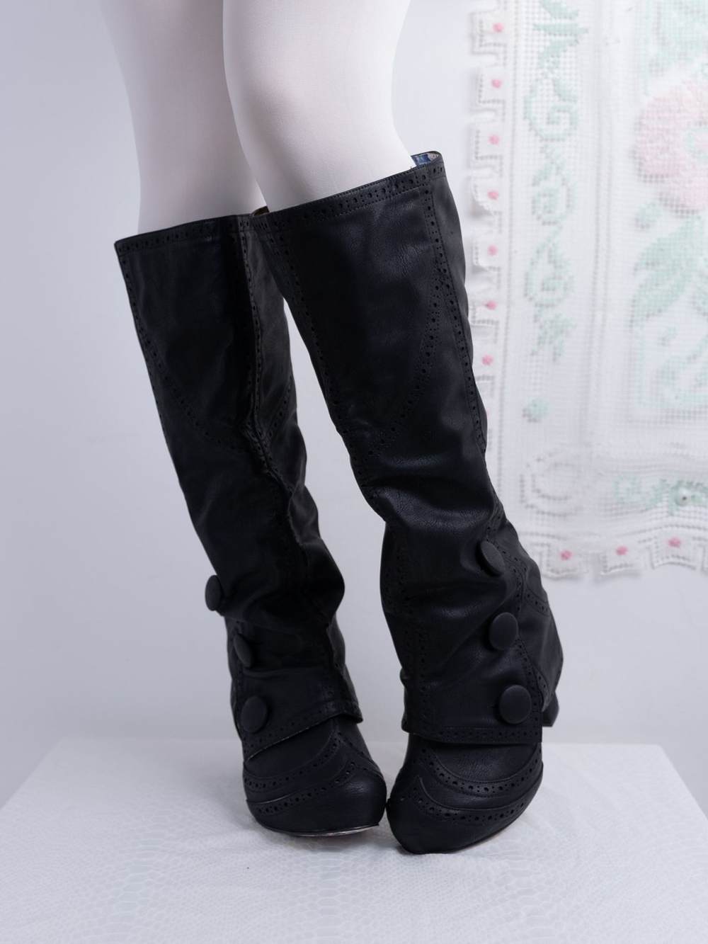 Design Leather Slouch Knee-Hig – High Knee Heel Boots recenzja i cena