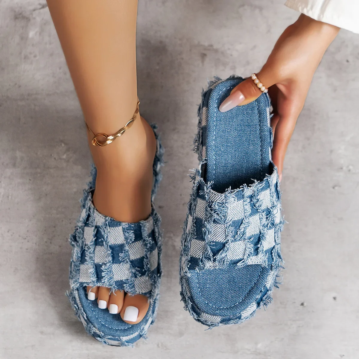 New Women Denim Slides Summer  – Women Shoes Jeans recenzja i cena