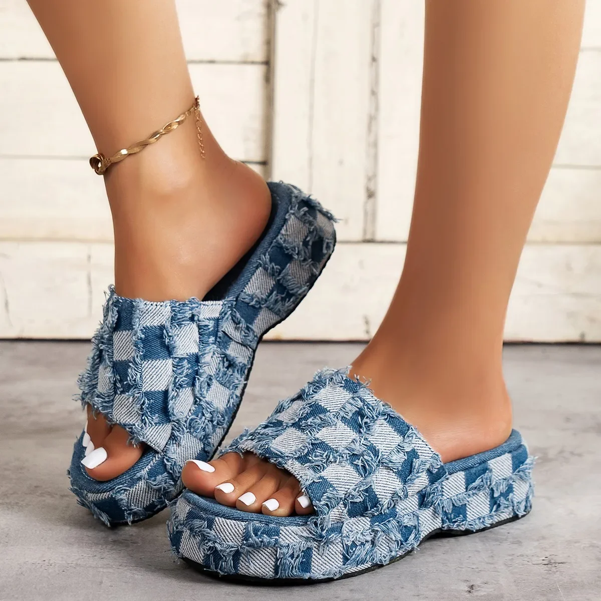 New Women Denim Slides Summer  – Women Shoes Jeans recenzja i cena