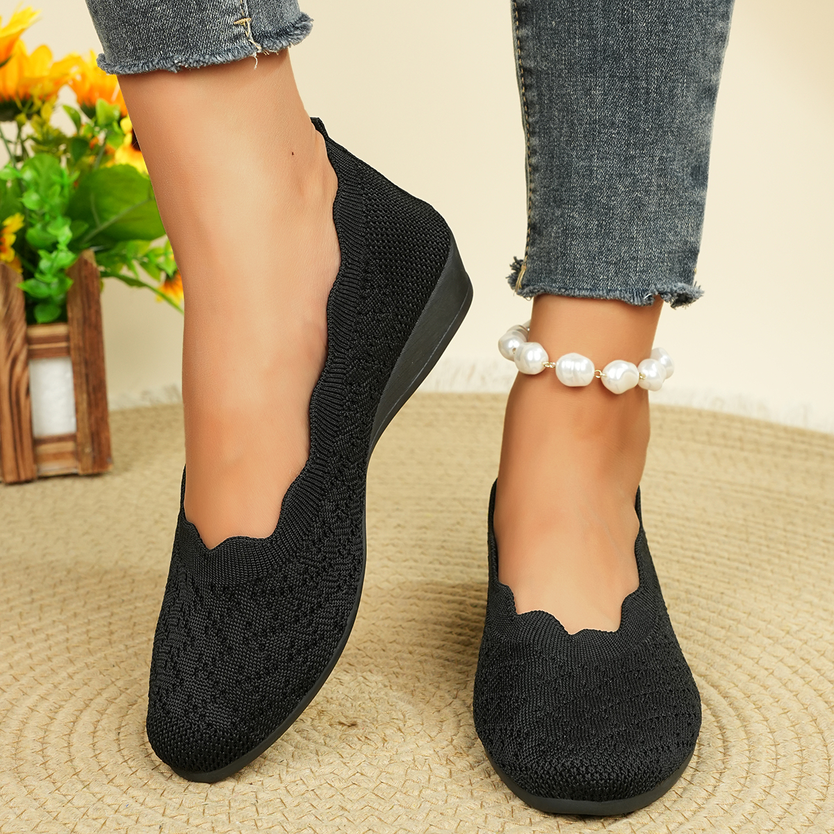 Women's Breathable Knit Flats  – Shoes For Women Flats recenzja i cena