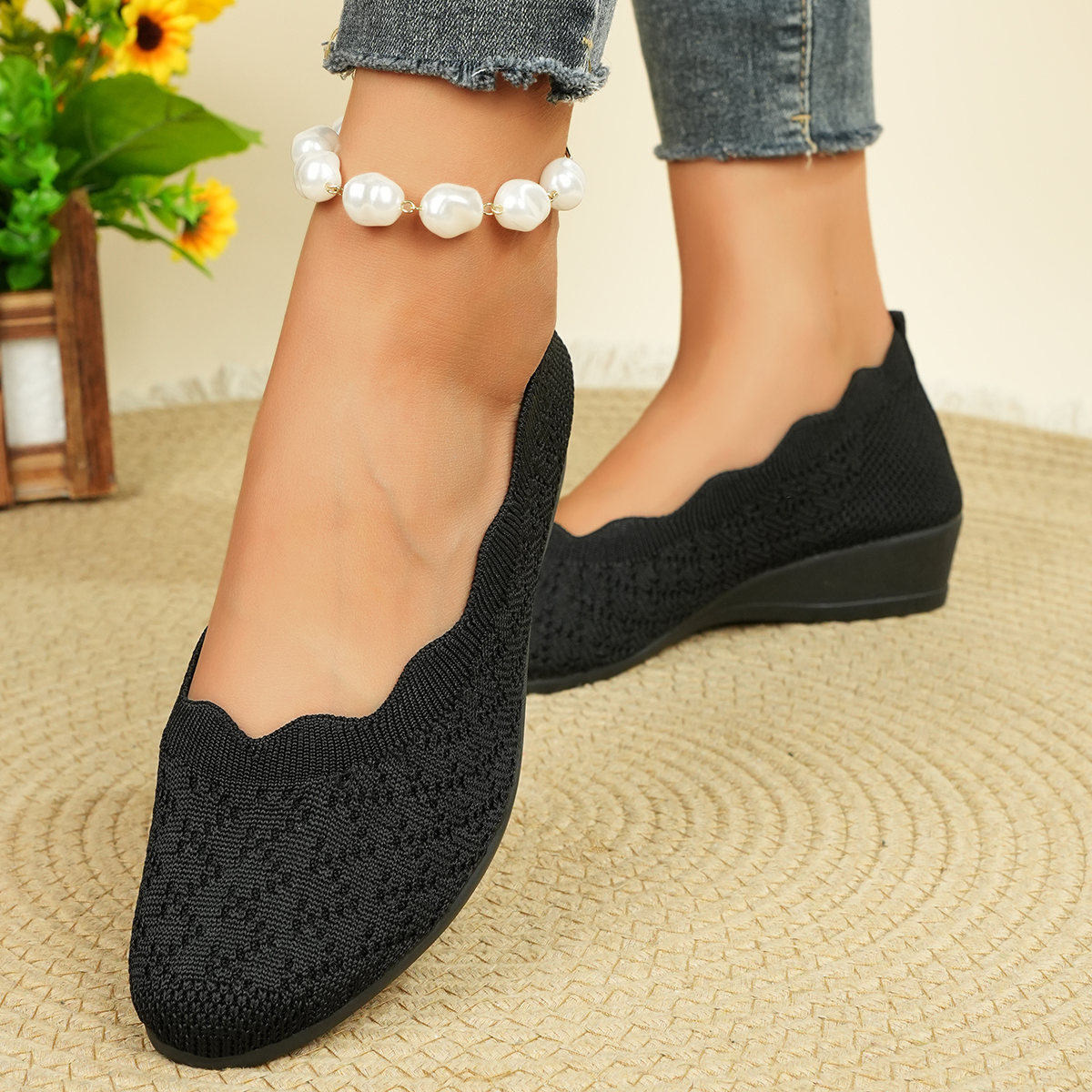 Women's Breathable Knit Flats  – Shoes For Women Flats recenzja i cena