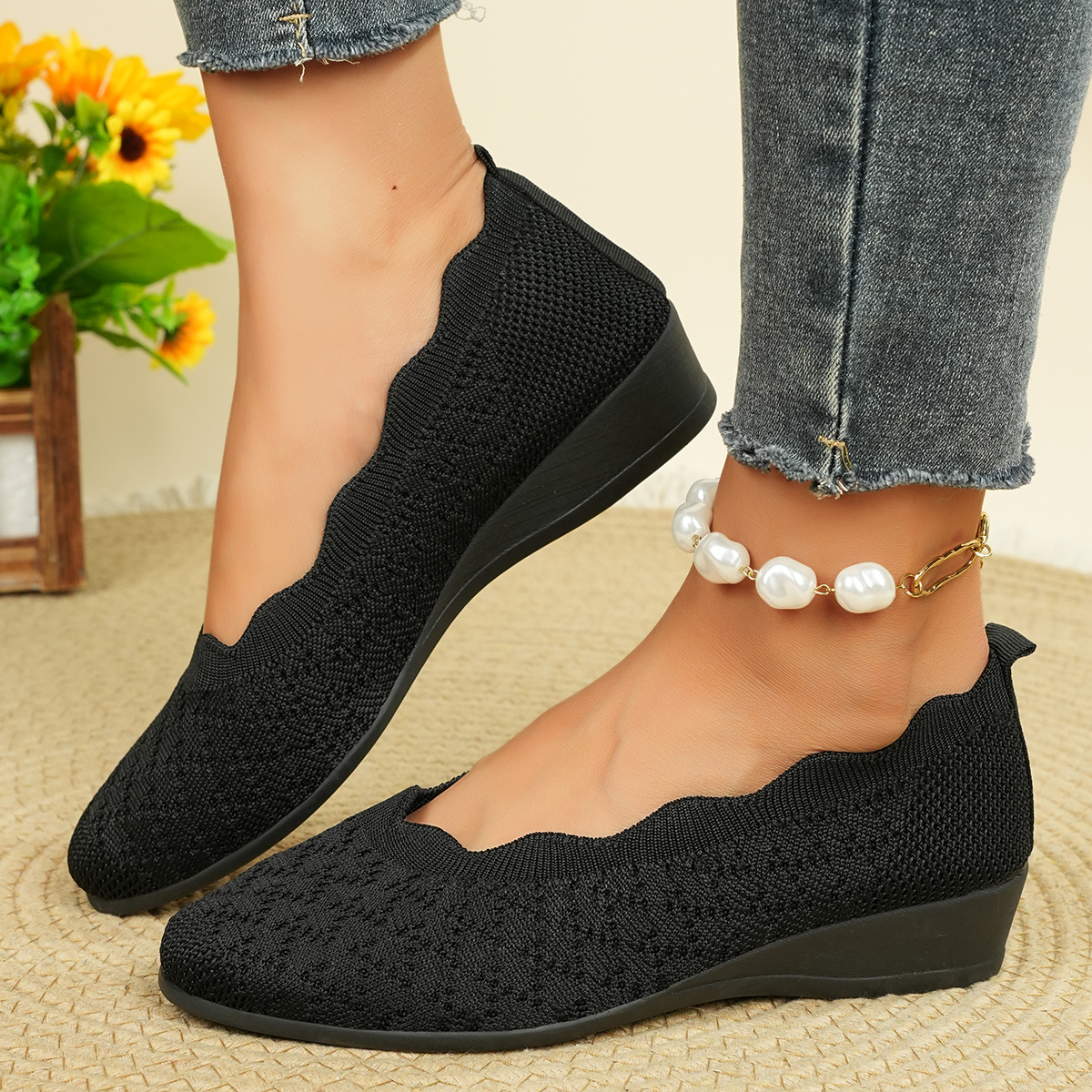 Women's Breathable Knit Flats  – Shoes For Women Flats recenzja i cena