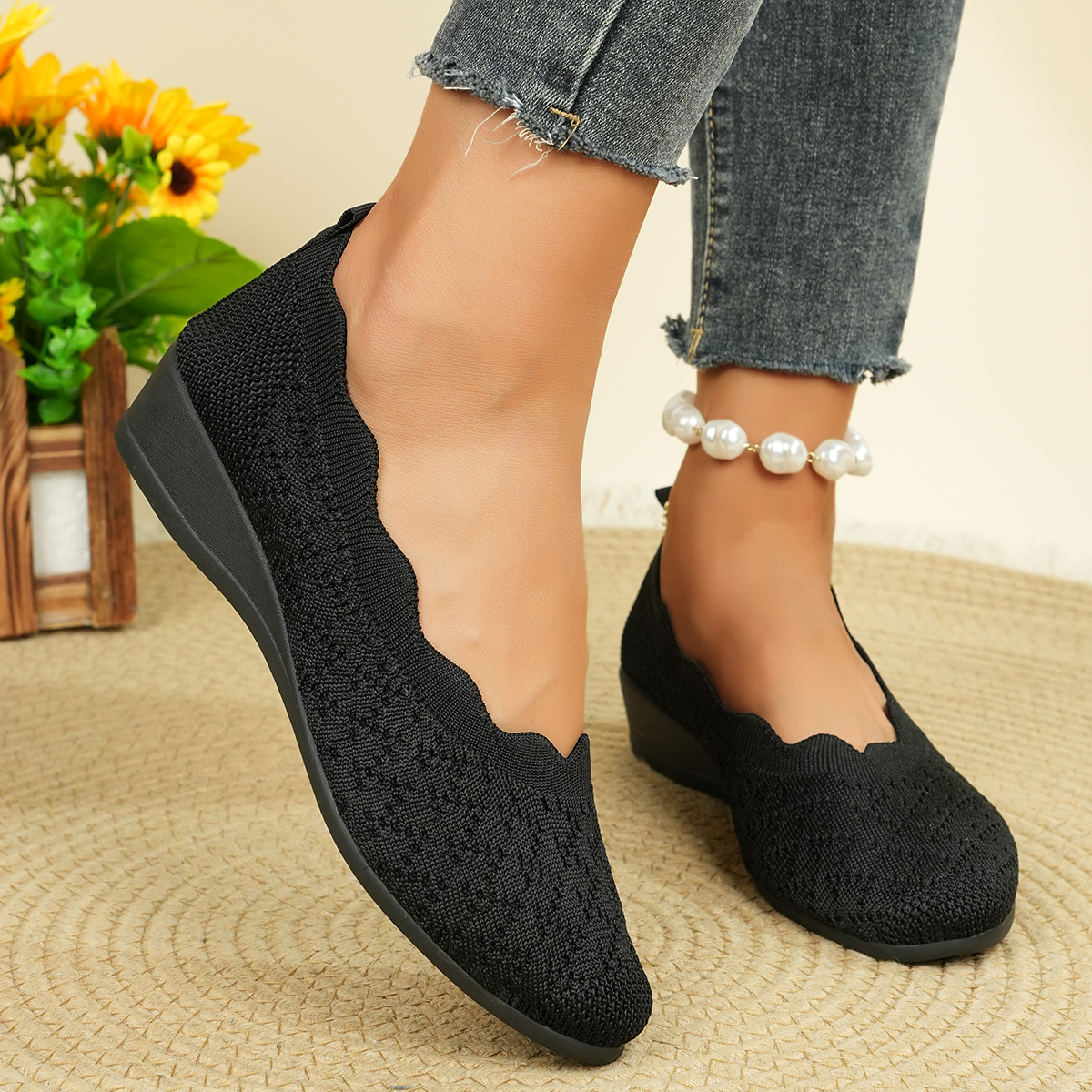 Women's Breathable Knit Flats  – Shoes For Women Flats recenzja i cena