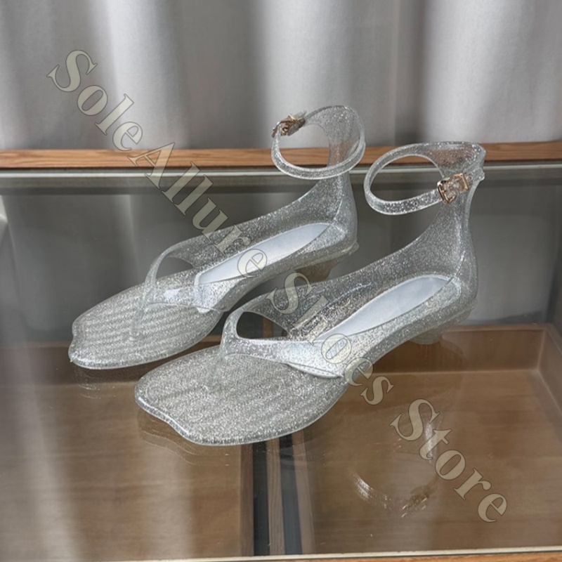 Glitter Jelly Sandals With Ank – Jelly Sandal Women recenzja i cena