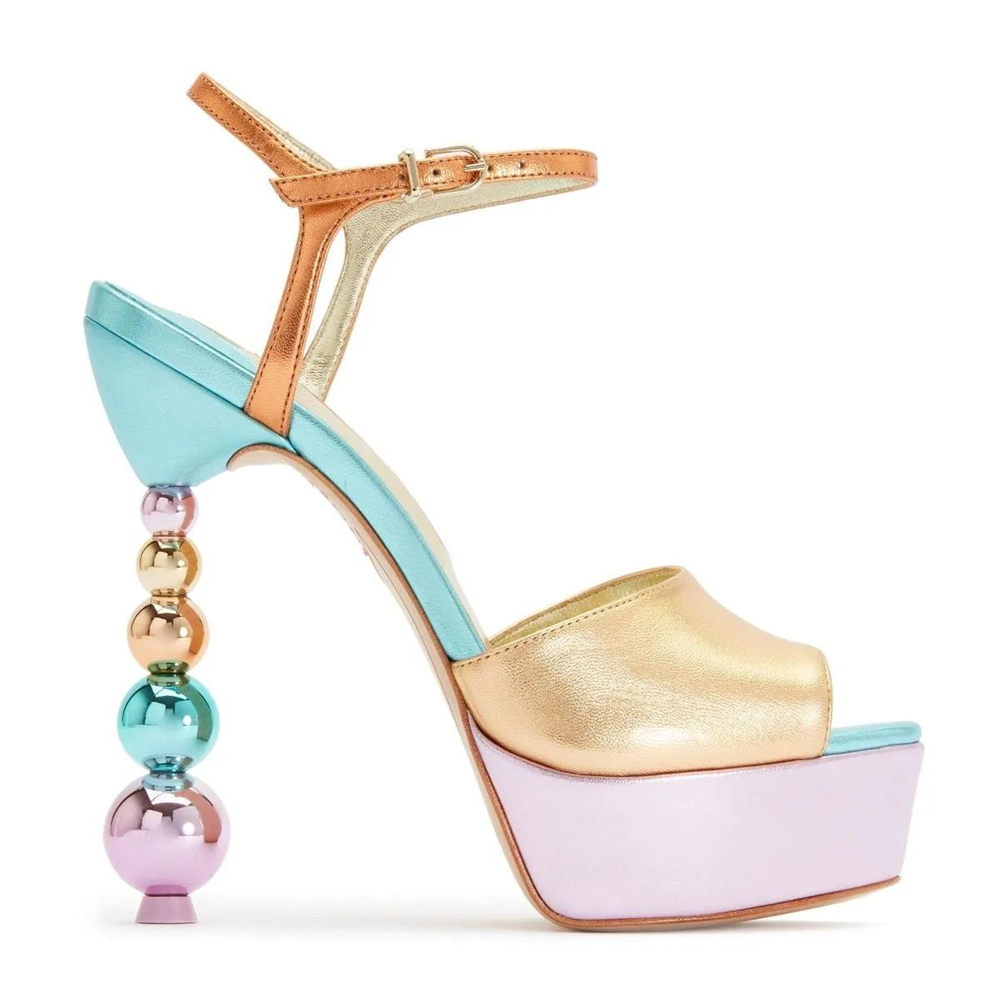 Sweet Pastel Leather Platform  – Block Heel Ankle Boots recenzja i cena