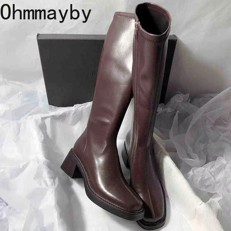 Vintage Thick Heel Women Knee  – High Knee Heel Boots recenzja i cena