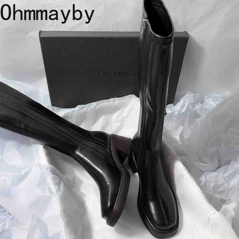 Vintage Thick Heel Women Knee  – High Knee Heel Boots recenzja i cena