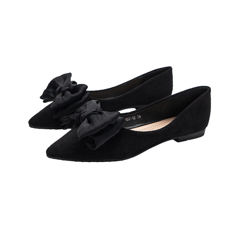Silk Bowknot Flats Women Flock – Shoes For Women Flats recenzja i cena