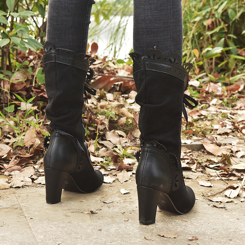 Women Lace Women's High Heel M – Women Shoes Jeans recenzja i cena