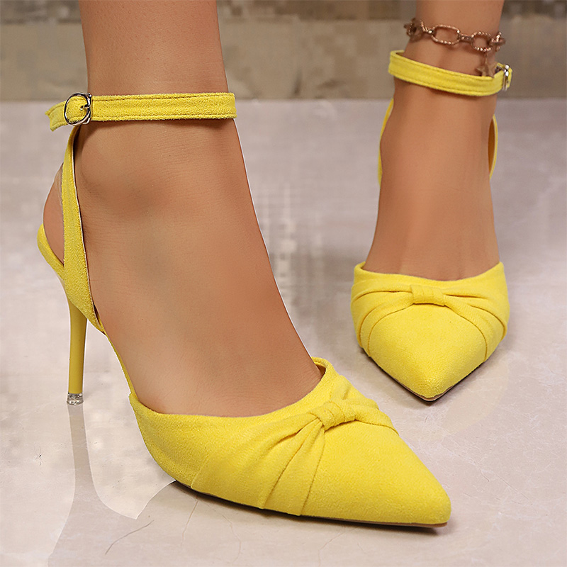 Women's Yellow Flock High Heel – Jelly Sandal Women recenzja i cena