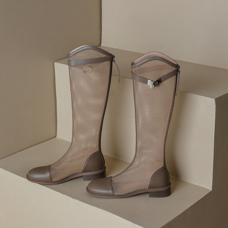 Female Summer Knee-high Mesh H – High Knee Heel Boots recenzja i cena
