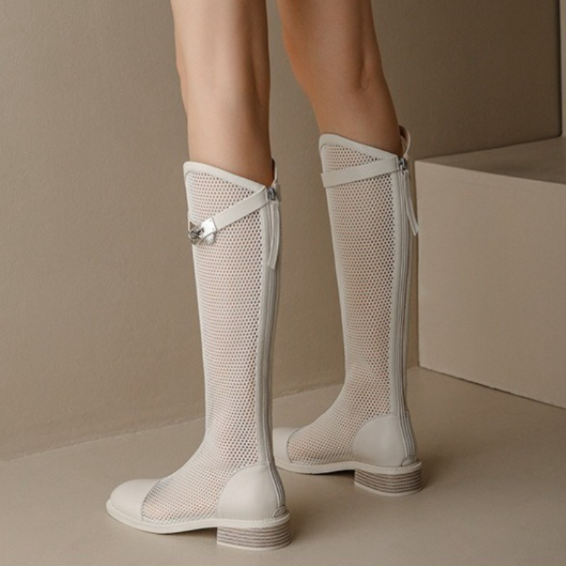 Female Summer Knee-high Mesh H – High Knee Heel Boots recenzja i cena