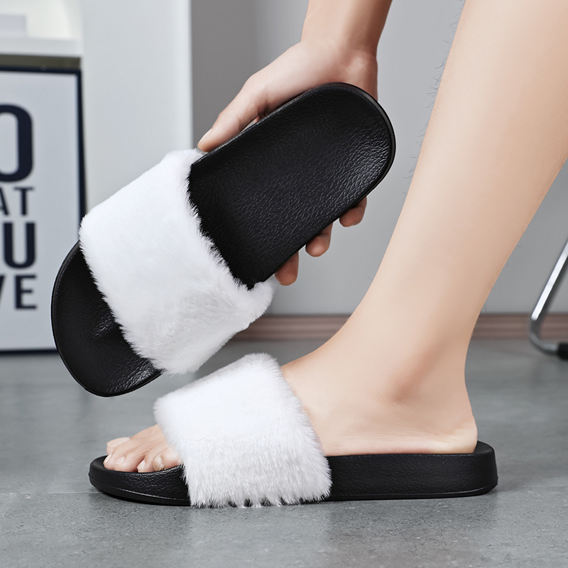 Fluffy Slippers Women Home Aut – Women Shoes Winter recenzja i cena