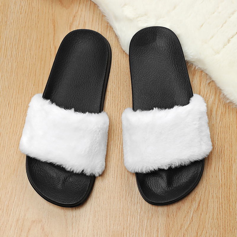 Fluffy Slippers Women Home Aut – Women Shoes Winter recenzja i cena