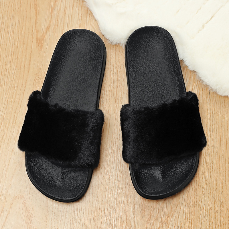 Fluffy Slippers Women Home Aut – Women Shoes Winter recenzja i cena