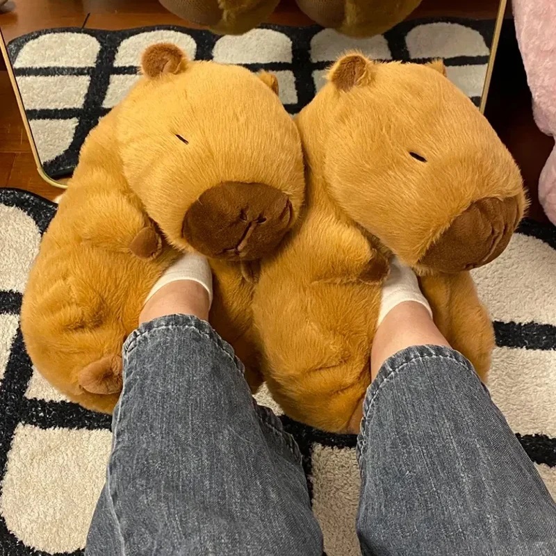 Novelty capybara slippers unis – Women Shoes Winter recenzja i cena