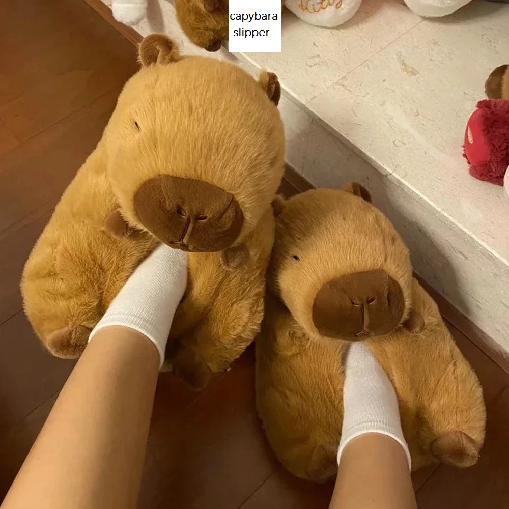 Novelty capybara slippers unis – Women Shoes Winter recenzja i cena