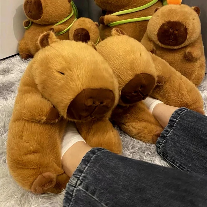 Novelty capybara slippers unis – Women Shoes Winter recenzja i cena