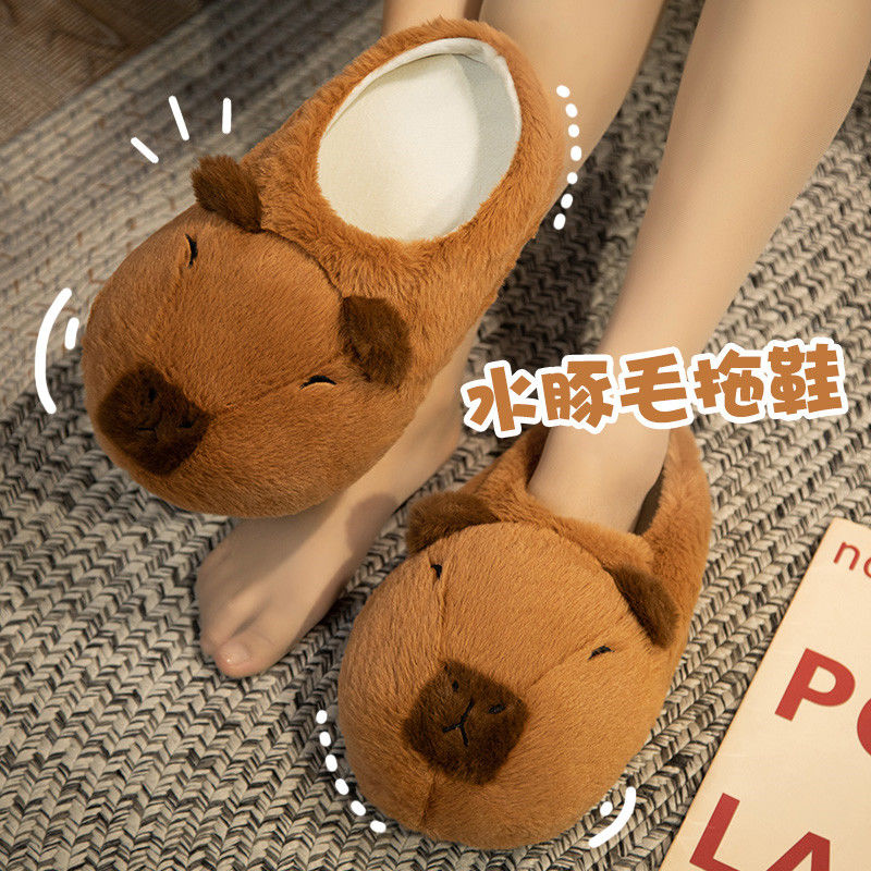 Novelty capybara slippers unis – Women Shoes Winter recenzja i cena