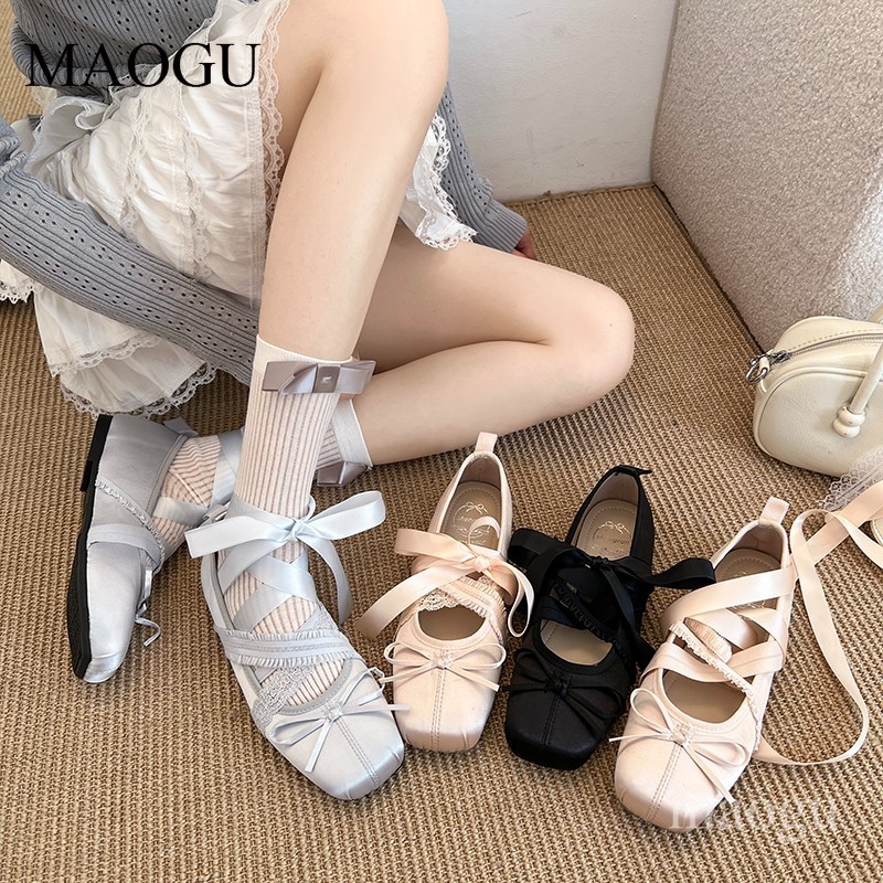 Women's Lace-Up Ballet Flats S – Shoes For Women Flats recenzja i cena
