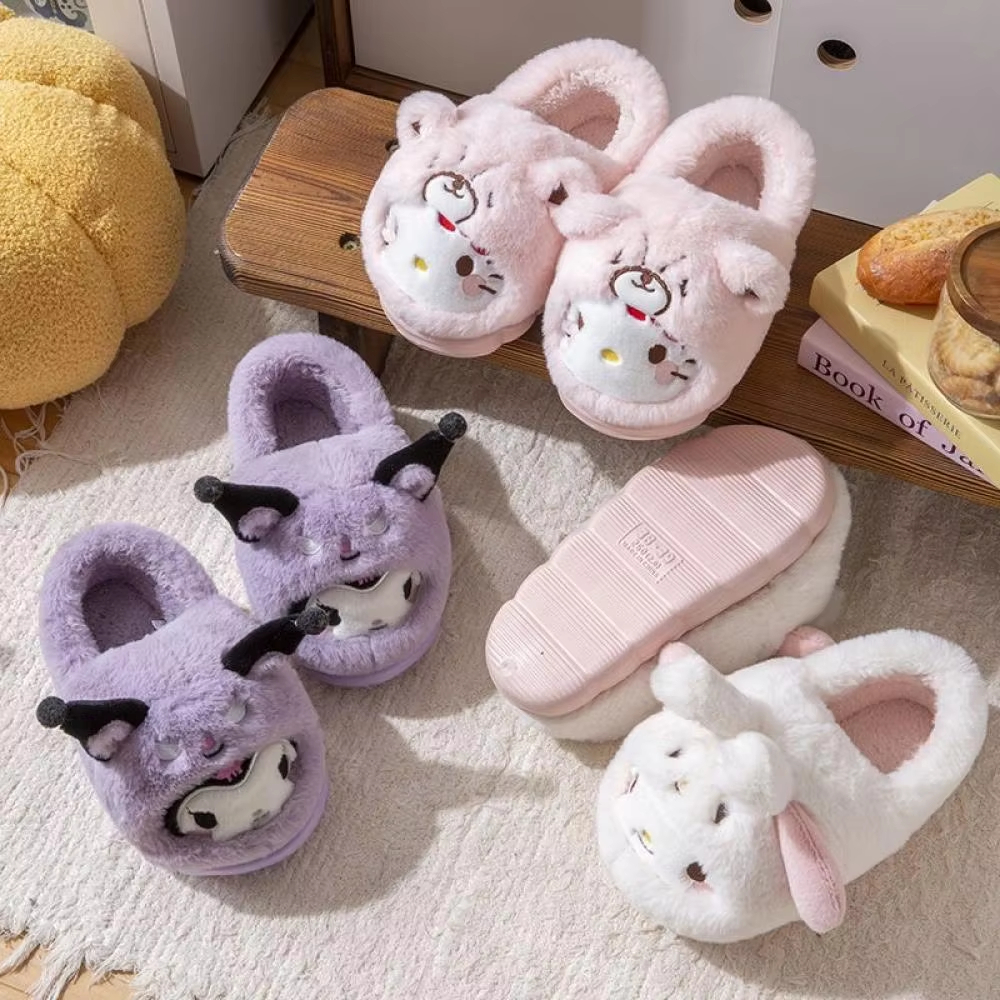 Anime Winter Plush Slippers Ku – Women Shoes Winter recenzja i cena