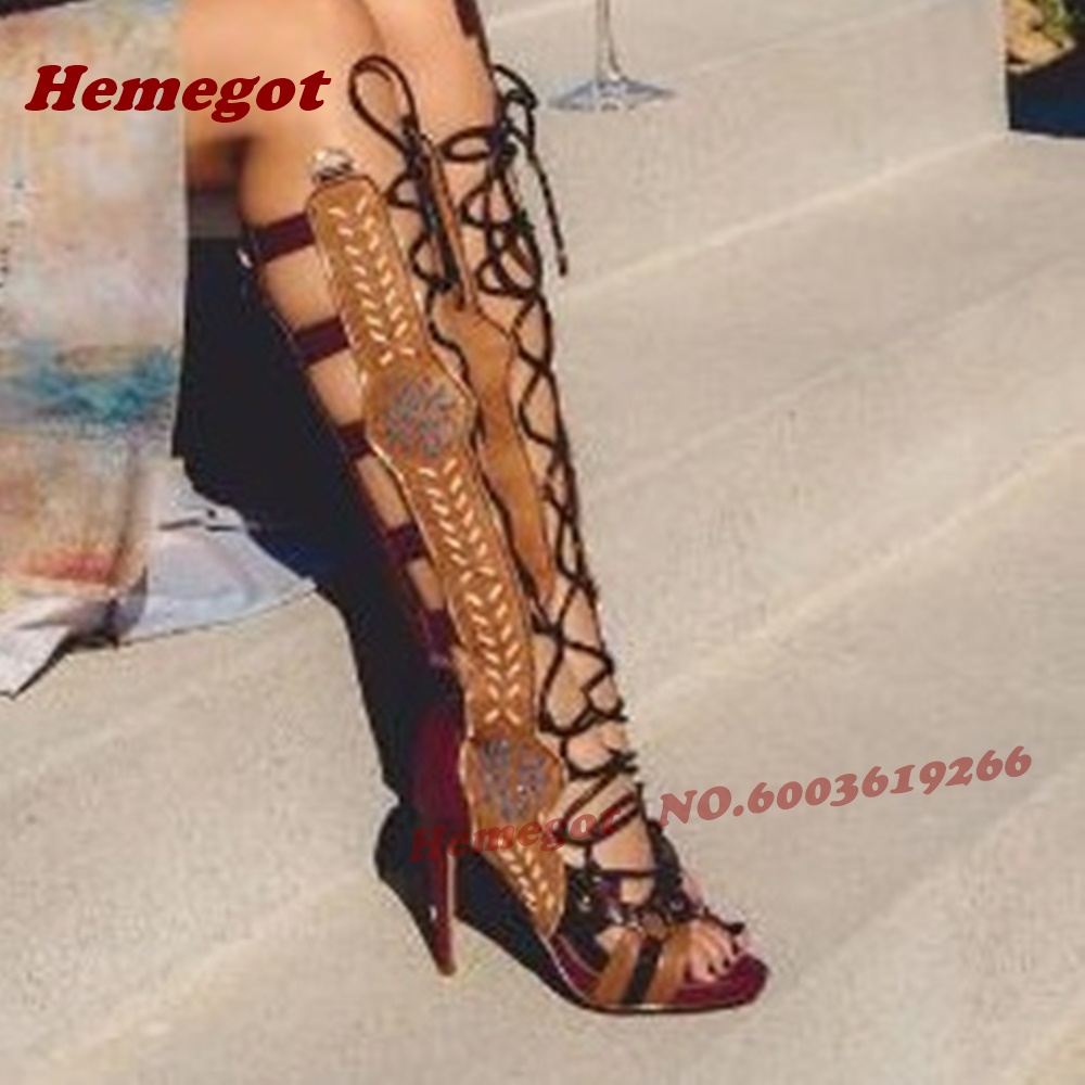 Bohemian Embroidered Gladiator – High Knee Heel Boots recenzja i cena