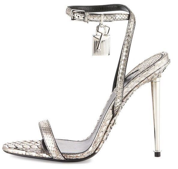Sharp Pointed Gold Lock Strapp – Women Shoes Jeans recenzja i cena