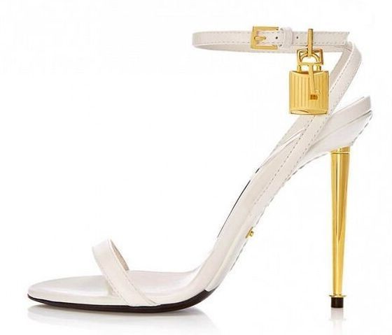 Sharp Pointed Gold Lock Strapp – Women Shoes Jeans recenzja i cena