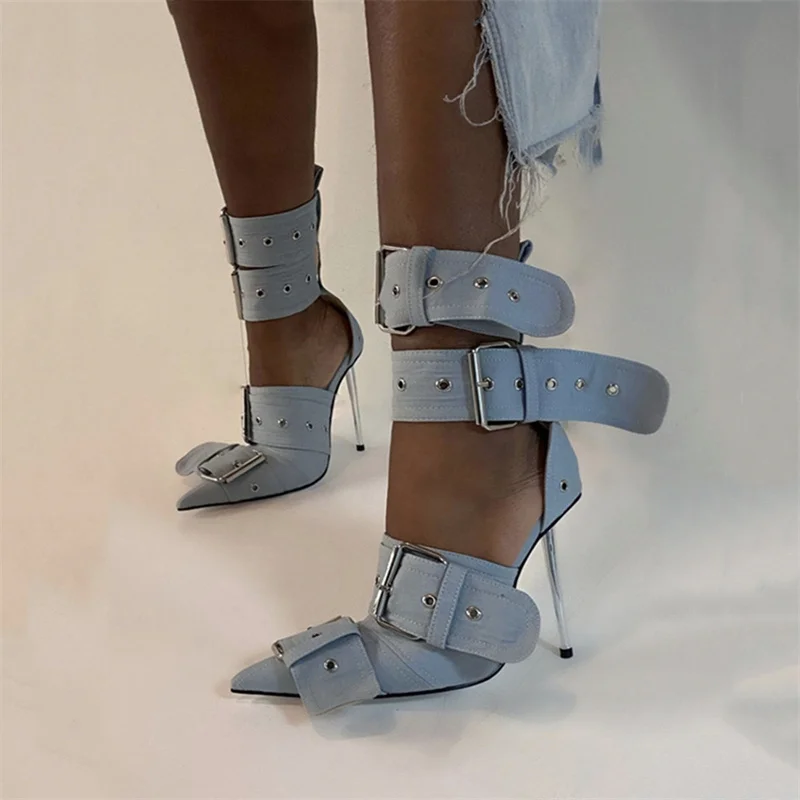 New Women Denim Metal Rivet Bu – Women Shoes Jeans recenzja i cena