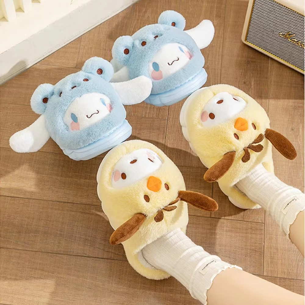 Cartoon Women's Plush Slippers – Women Shoes Winter recenzja i cena