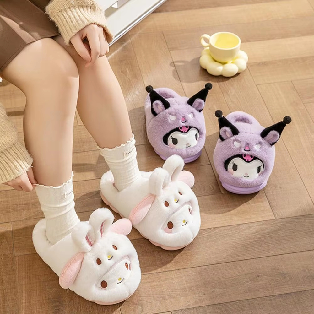 Cartoon Women's Plush Slippers – Women Shoes Winter recenzja i cena
