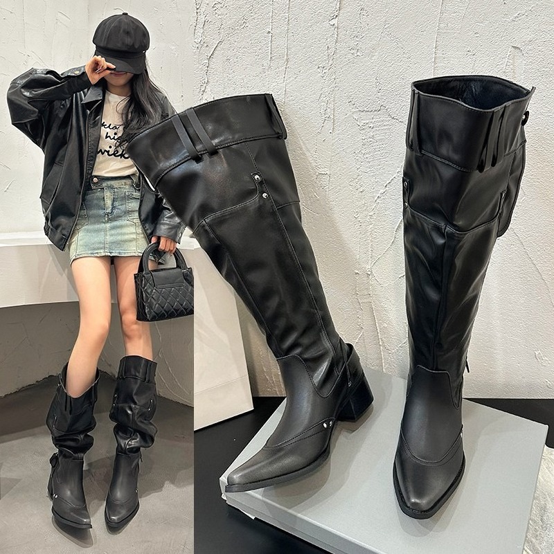 Wrapped Single Boots for Women – Block Heel Ankle Boots recenzja i cena
