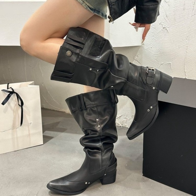 Wrapped Single Boots for Women – Block Heel Ankle Boots recenzja i cena
