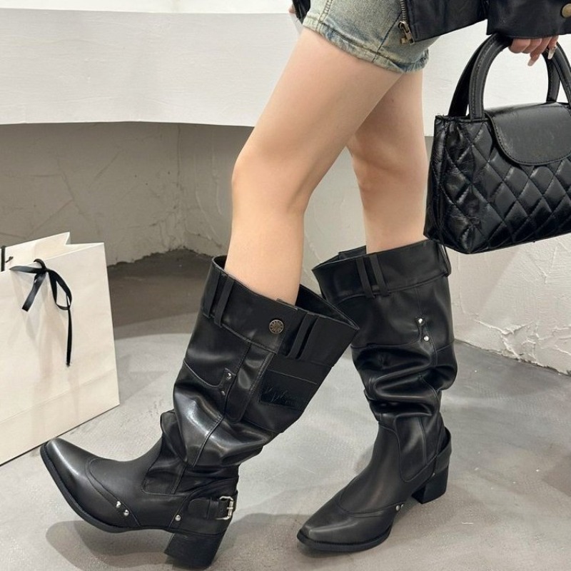 Wrapped Single Boots for Women – Block Heel Ankle Boots recenzja i cena